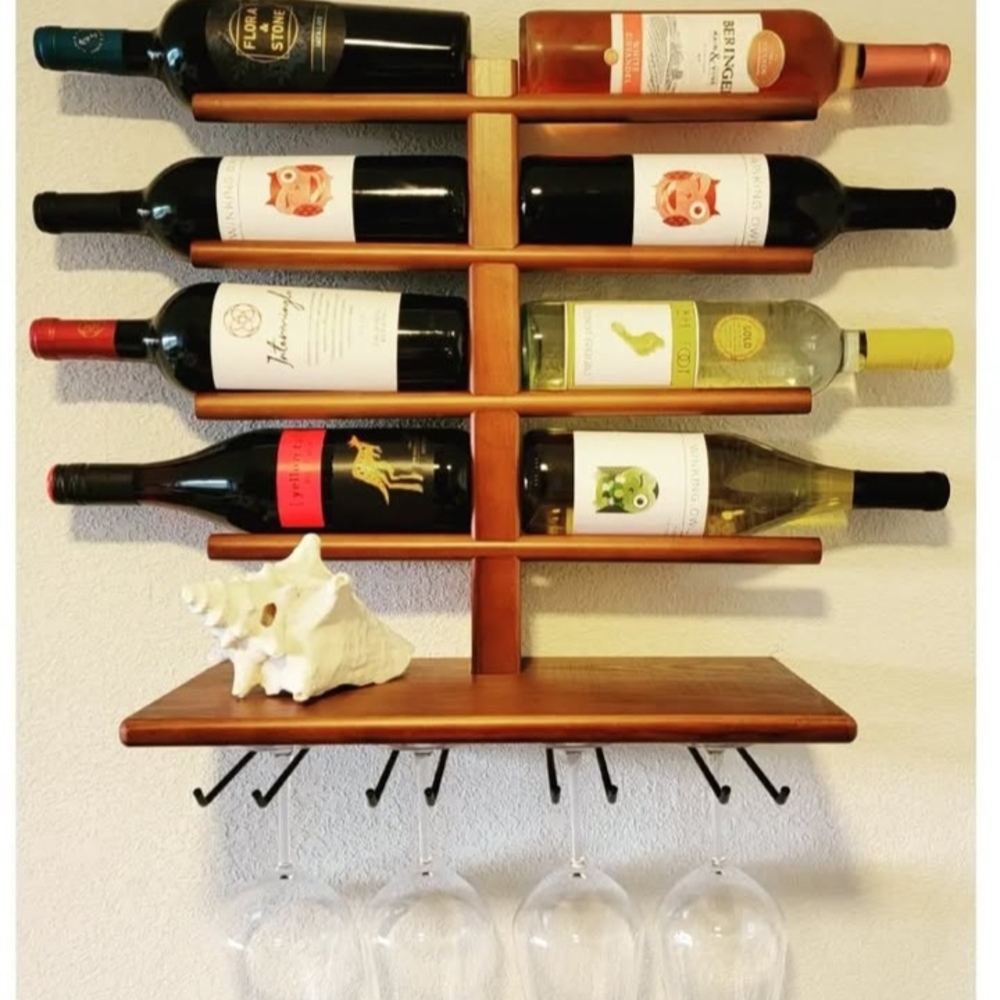 Wine Rack with Glass Holder
